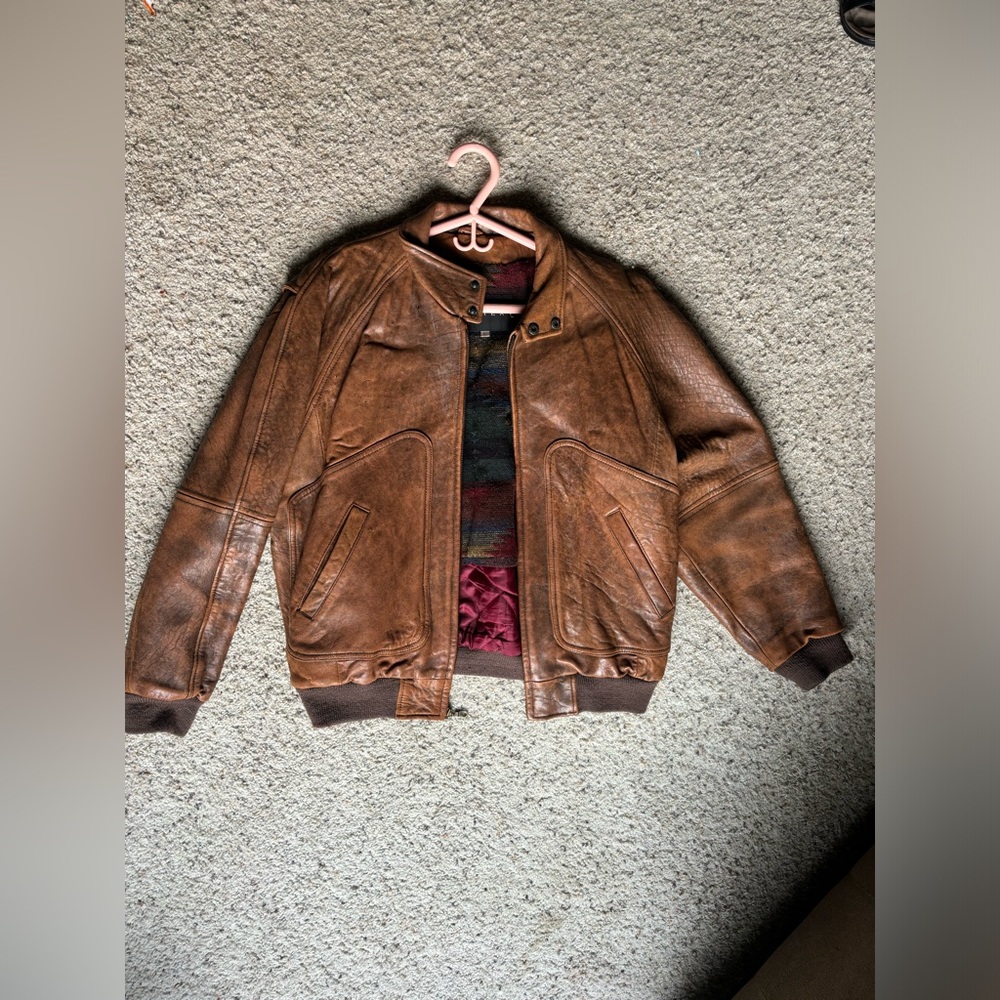Vintage Brown Leather Jacket - Context